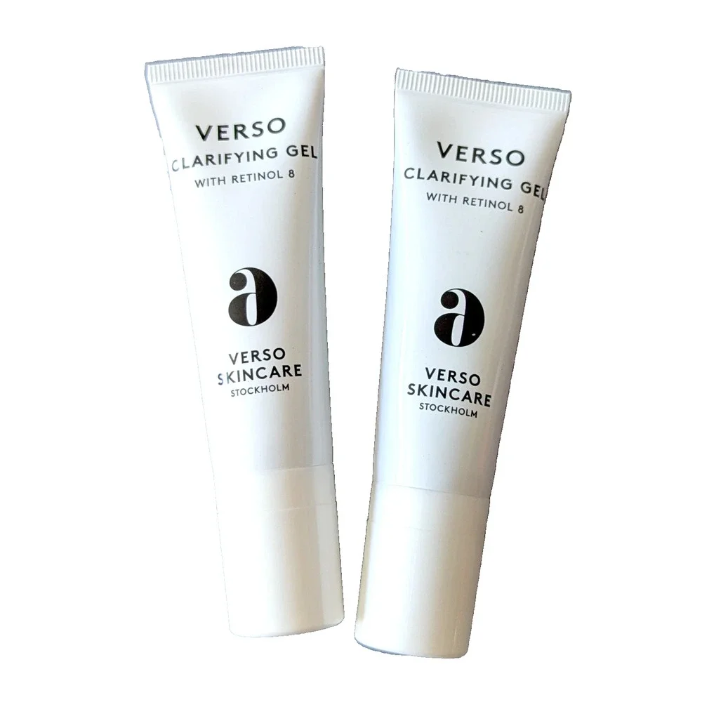 2x VERSO Clarifying Gel with Retinol 8, 1 fl. oz/30mL Each Full Size, New No Box